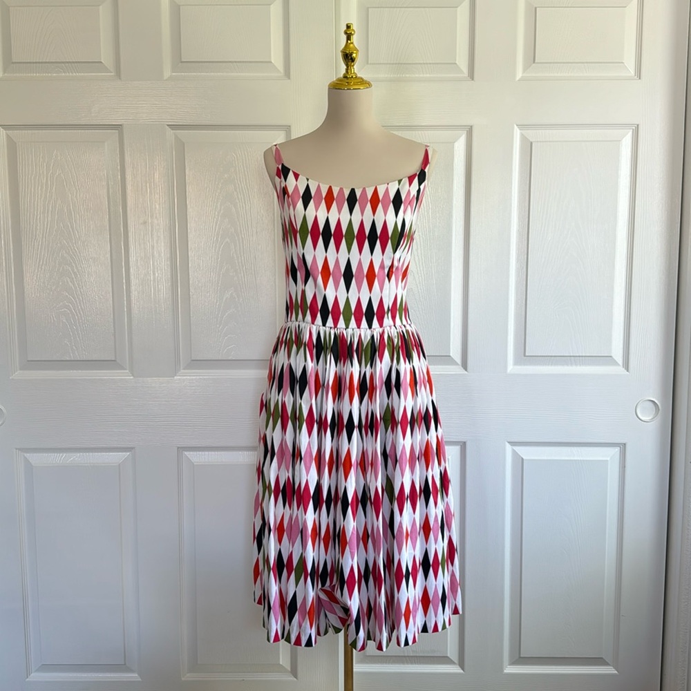 Pinup Girl Harlequin circle skirt dress 2XL